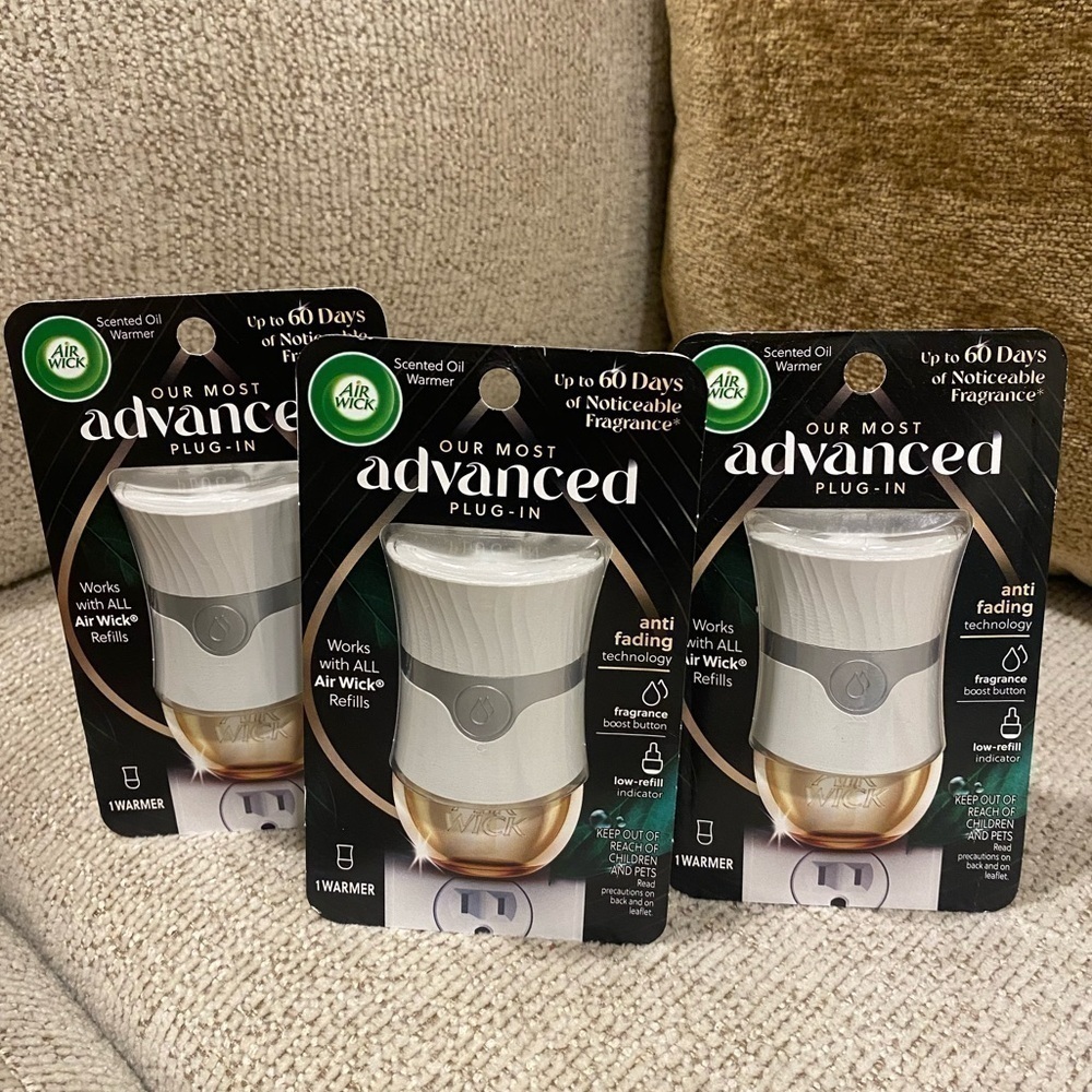 LOT OF 3 NWT Advanced Plug-In Scented Oil Warmer - White